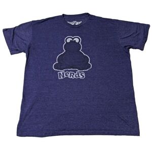 NERDS CANDY PURPLE NERD LOGO Men Size XL SAVVY Graphic Print T-Shirt